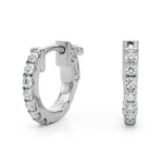 1/8 ct tw Lab Grown Diamond Earrings in 14K White Gold