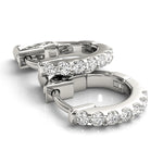 1/8 ct tw Lab Grown Diamond Earrings in 14K White Gold