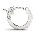 1/8 ct tw Lab Grown Diamond Earrings in 14K White Gold