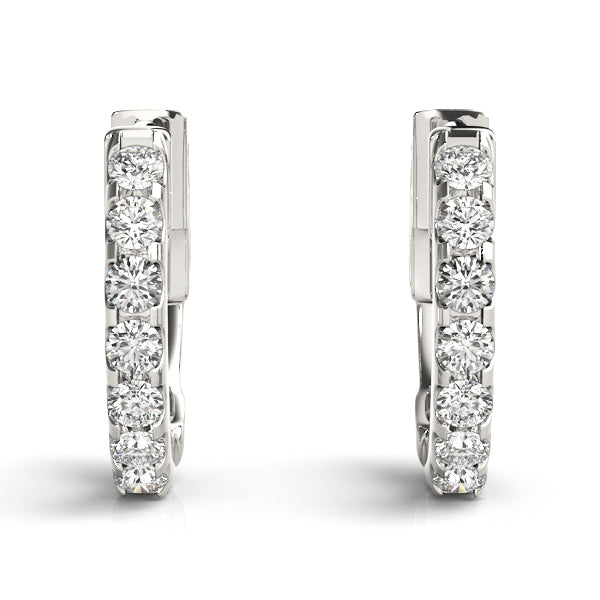 1/8 ct tw Lab Grown Diamond Earrings in 14K White Gold