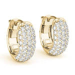 3/8 ct tw Lab Grown Diamond Pavé Earrings in 14K Yellow Gold