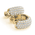 3/8 ct tw Lab Grown Diamond Pavé Earrings in 14K Yellow Gold