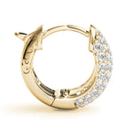 3/8 ct tw Lab Grown Diamond Pavé Earrings in 14K Yellow Gold