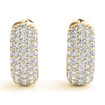 3/8 ct tw Lab Grown Diamond Pavé Earrings in 14K Yellow Gold