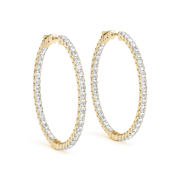 7/8 ct tw Lab Grown Diamond Earrings in 14K Yellow Gold
