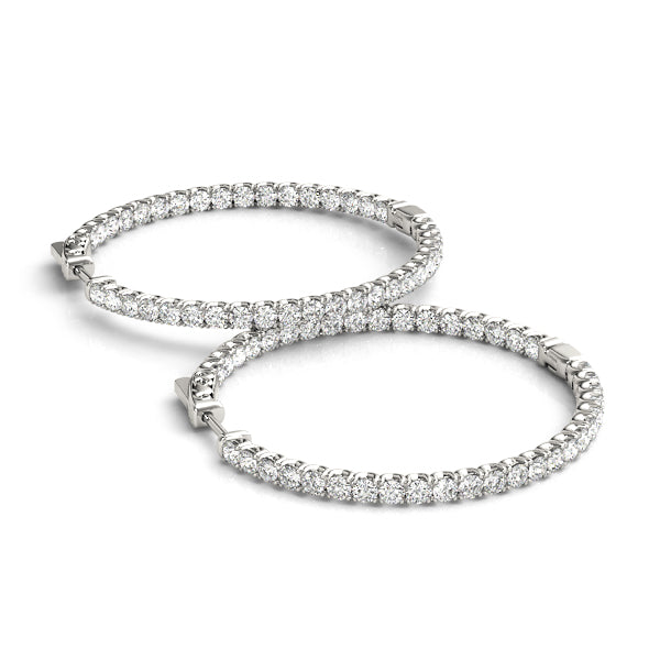 5/8 ct tw Lab Grown Diamond Earrings in 14K White Gold