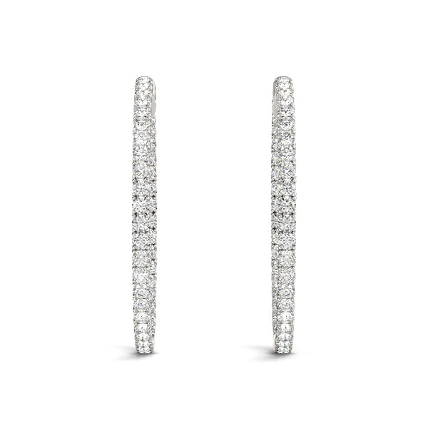 1/4 ct tw Lab Grown Diamond Earrings in 14K White Gold