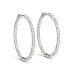 1 ct tw Lab Grown Diamond Earrings in 14K White Gold