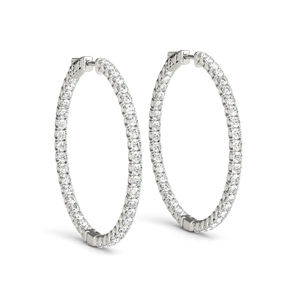 1 ct tw Lab Grown Diamond Earrings in 14K White Gold