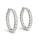6 1/2 ct tw Lab Grown Diamond Earrings in 14K White Gold