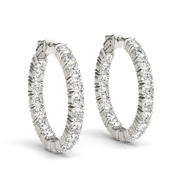 6 1/2 ct tw Lab Grown Diamond Earrings in 14K White Gold