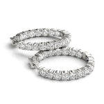 6 1/2 ct tw Lab Grown Diamond Earrings in 14K White Gold