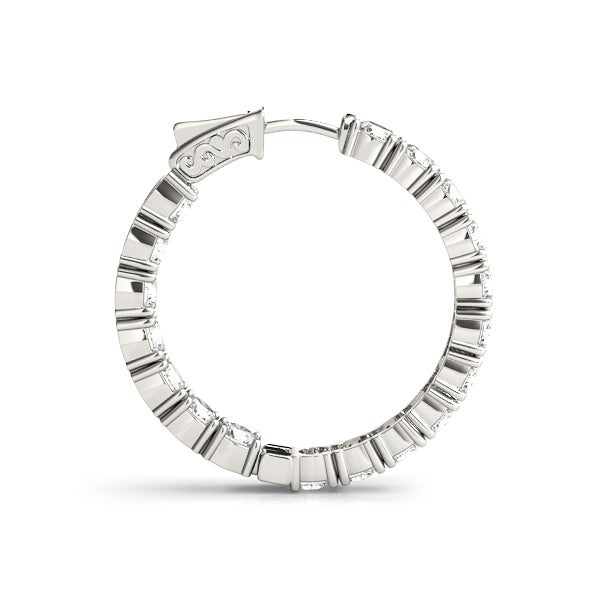 6 1/2 ct tw Lab Grown Diamond Earrings in 14K White Gold