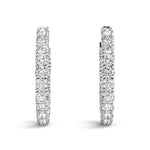 6 1/2 ct tw Lab Grown Diamond Earrings in 14K White Gold