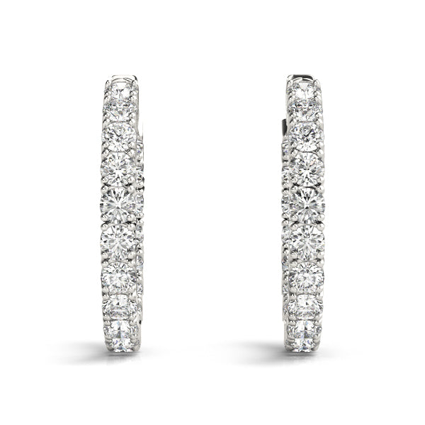 6 1/2 ct tw Lab Grown Diamond Earrings in 14K White Gold
