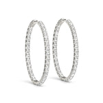 2 3/4 ct tw Lab Grown Diamond Earrings in 14K White Gold