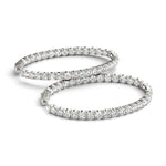 2 3/4 ct tw Lab Grown Diamond Earrings in 14K White Gold