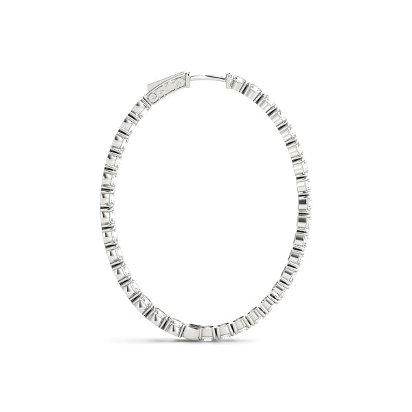 2 3/4 ct tw Lab Grown Diamond Earrings in 14K White Gold