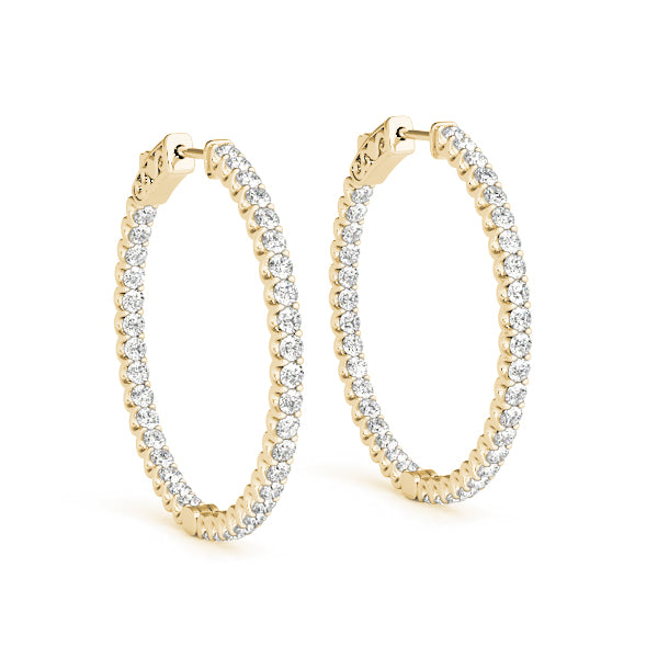 3/4 ct tw Lab Grown Diamond Earrings in 14K Yellow Gold