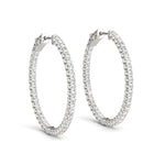 1/4 ct tw Lab Grown Diamond Earrings in 14K White Gold