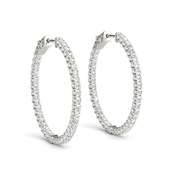 1/4 ct tw Lab Grown Diamond Earrings in 14K White Gold