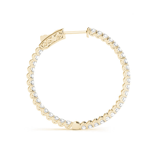 3/4 ct tw Lab Grown Diamond Earrings in 14K Yellow Gold