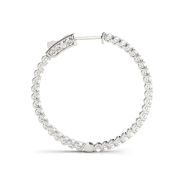 1/4 ct tw Lab Grown Diamond Earrings in 14K White Gold
