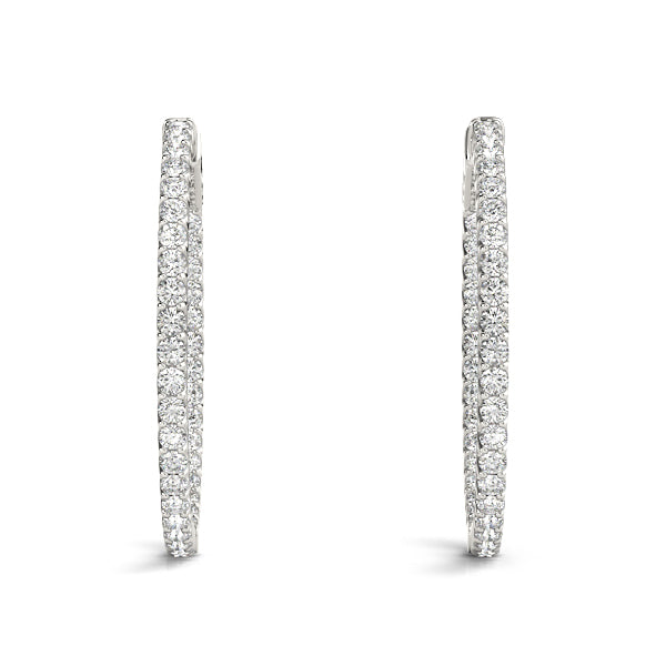 1/4 ct tw Lab Grown Diamond Earrings in 14K White Gold