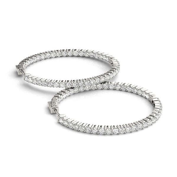 1/2 ct tw Lab Grown Diamond Earrings in 14K White Gold