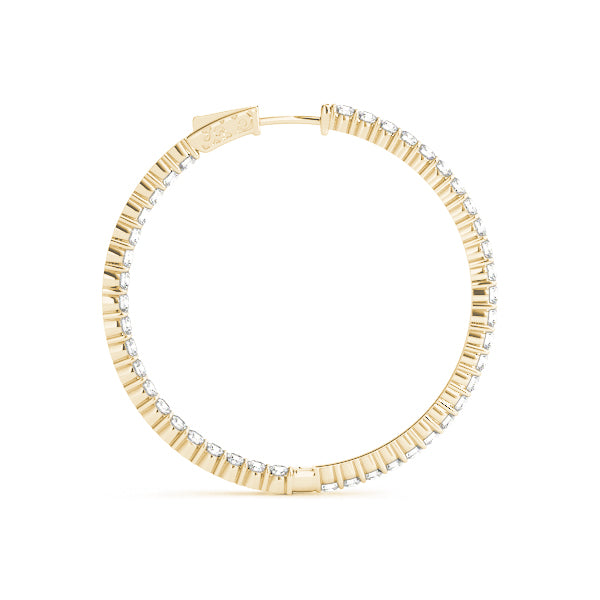 2 1/2 ct tw Lab Grown Diamond Earrings in 14K Yellow Gold