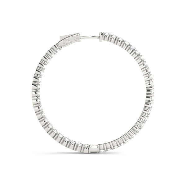 1/2 ct tw Lab Grown Diamond Earrings in 14K White Gold