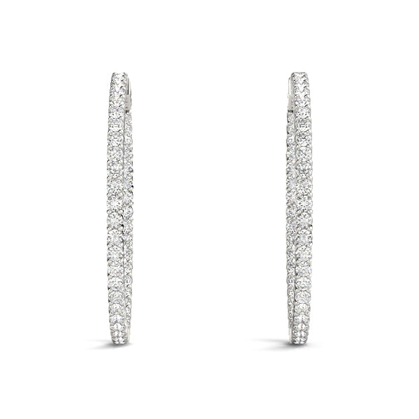 1/2 ct tw Lab Grown Diamond Earrings in 14K White Gold