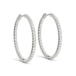 1/2 ct tw Lab Grown Diamond Earrings in 14K White Gold
