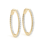 2 5/8 ct tw Lab Grown Diamond Earrings in 14K Yellow Gold