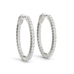 2 5/8 ct tw Lab Grown Diamond Earrings in 14K White Gold