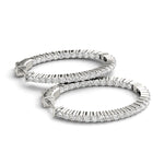 2 5/8 ct tw Lab Grown Diamond Earrings in 14K White Gold