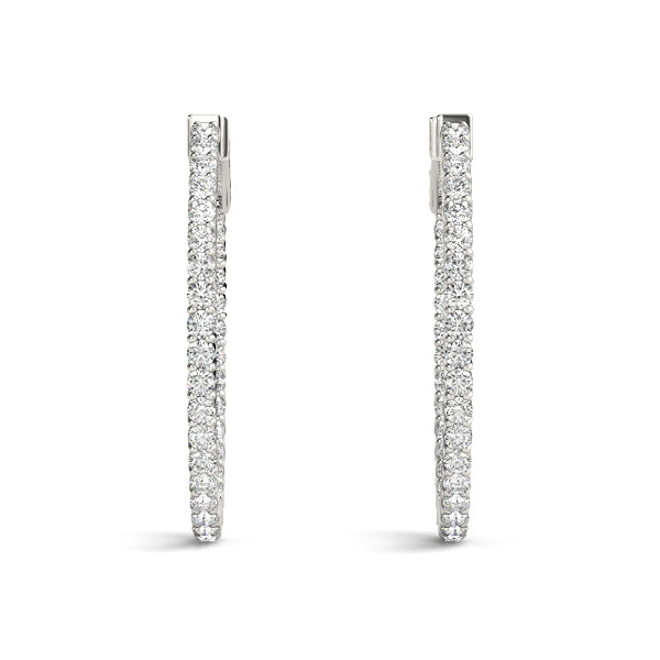 2 5/8 ct tw Lab Grown Diamond Earrings in 14K White Gold