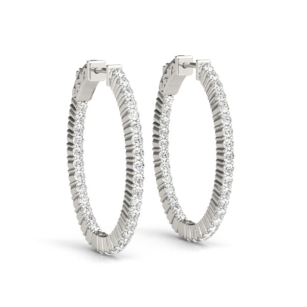 4 7/8 ct tw Lab Grown Diamond Earrings in 14K White Gold