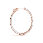 1 ct tw Lab Grown Diamond Pavé Earrings in 14K Rose Gold