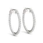 3/4 ct tw Lab Grown Diamond Earrings in 14K White Gold