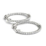 3/4 ct tw Lab Grown Diamond Earrings in 14K White Gold