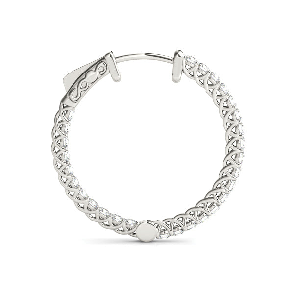 3/4 ct tw Lab Grown Diamond Earrings in 14K White Gold