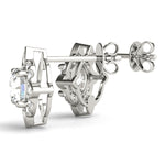 5/8 ct tw Round Lab Grown Diamond Earrings in 14K White Gold