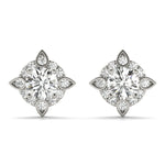 5/8 ct tw Round Lab Grown Diamond Earrings in 14K White Gold