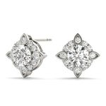 5/8 ct tw Round Lab Grown Diamond Earrings in 14K White Gold
