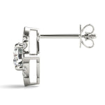 5/8 ct tw Round Lab Grown Diamond Earrings in 14K White Gold