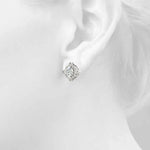 5/8 ct tw Round Lab Grown Diamond Earrings in 14K White Gold
