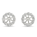 1/2 ct tw Lab Grown Diamond Earrings in 14K White Gold