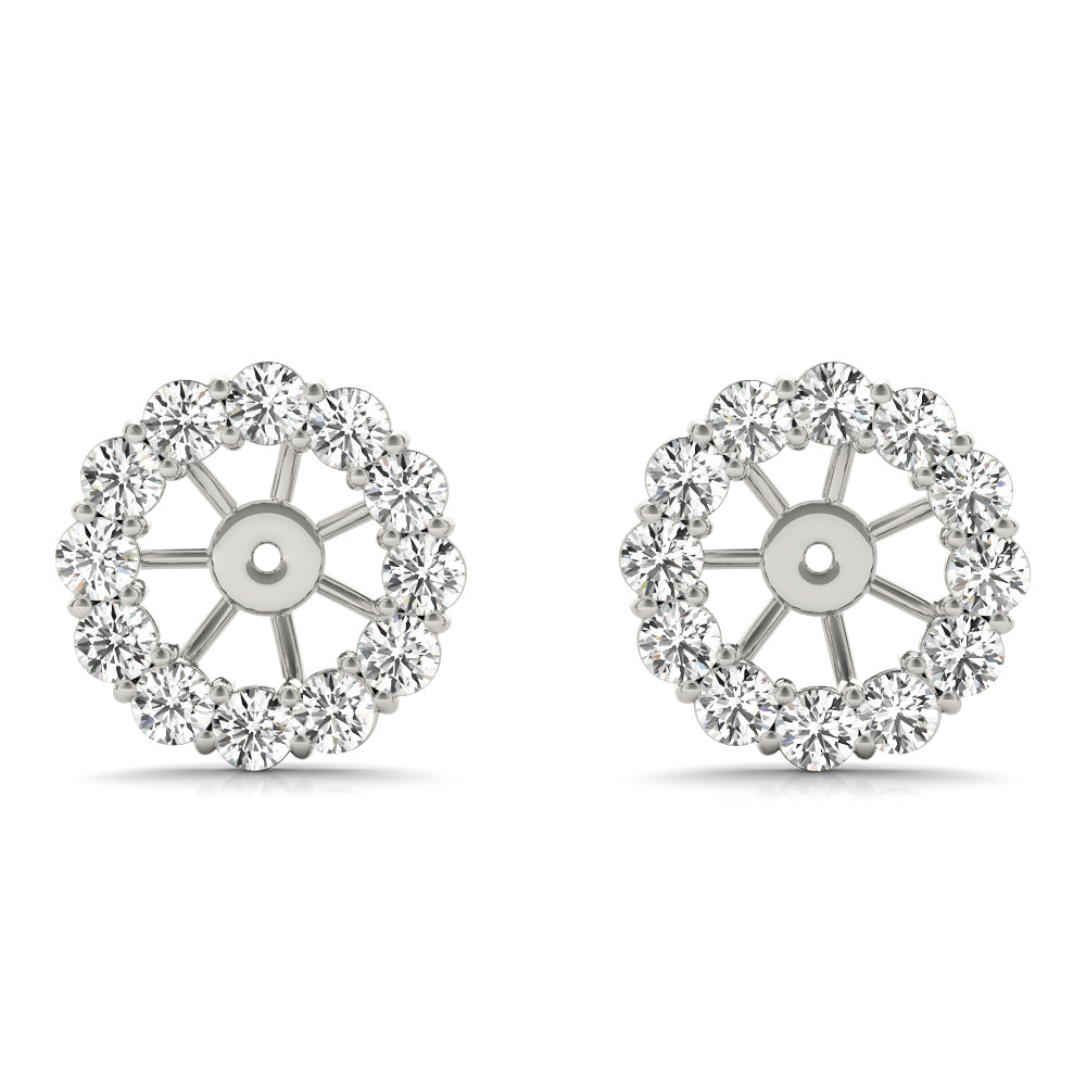 1/2 ct tw Lab Grown Diamond Earrings in 14K White Gold
