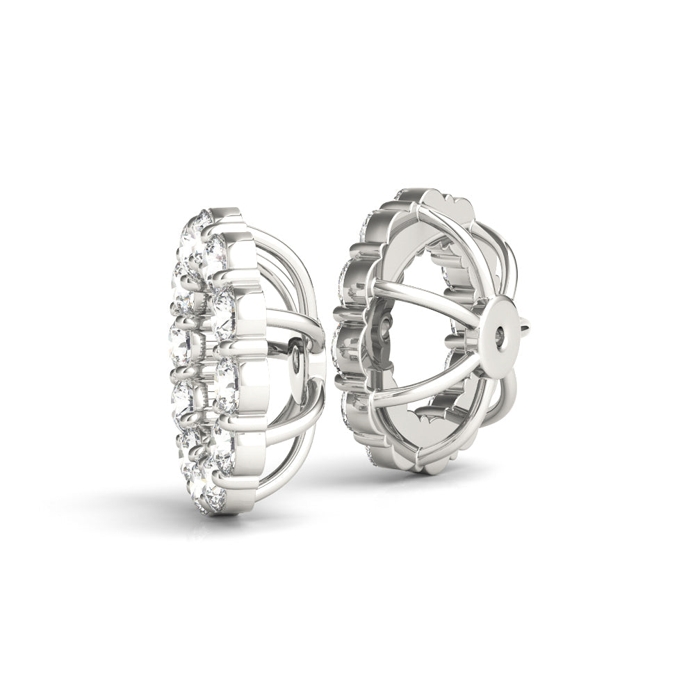 1/2 ct tw Lab Grown Diamond Earrings in 14K White Gold